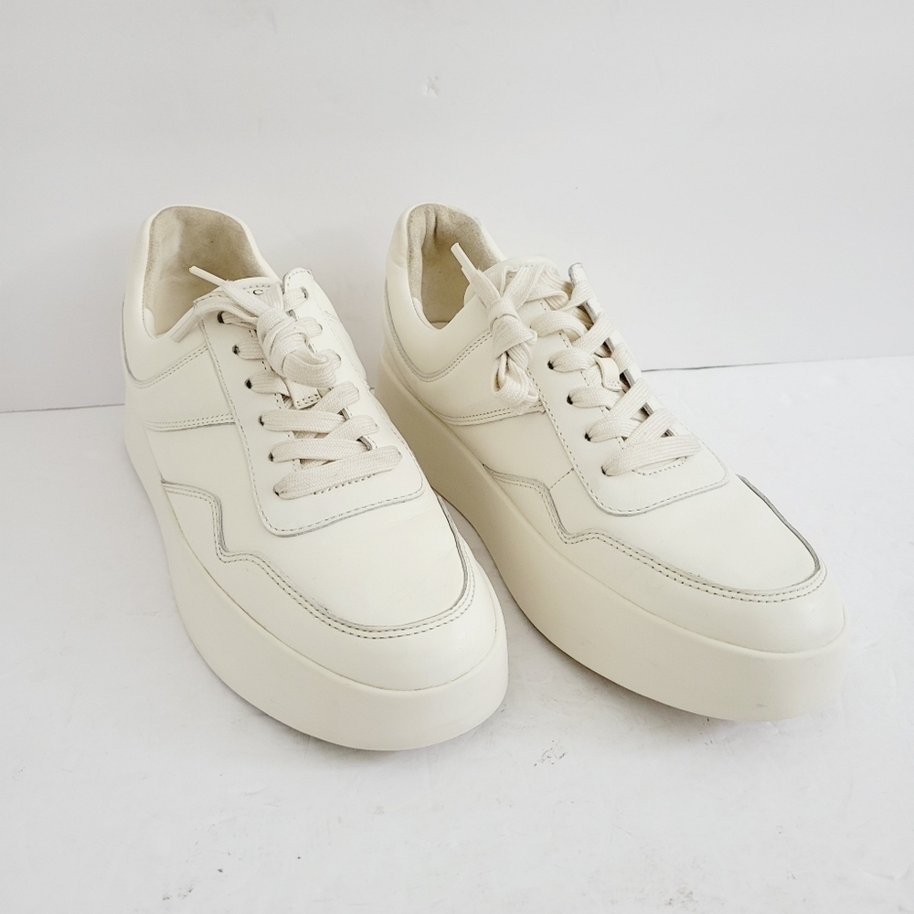 Vince Warren Court White Leather Sneakers Size 8.5